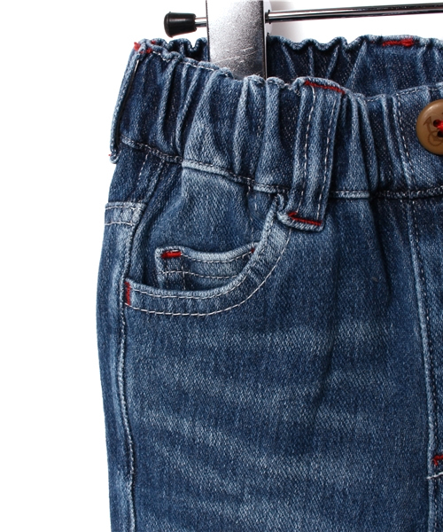 Tappet（タペット）の「デニムニットスキニーパンツ（デニムパンツ・キッズ・ネイビー・120/130/140/90/110/80/100/150）」の4枚目の写真