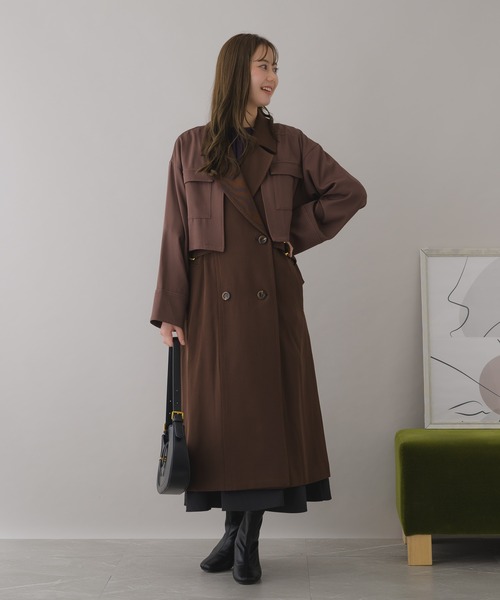 KATHARINE ROSS(キャサリンロス)の「【KATHARINE ROSS】3WAYジレトレンチコート(トレンチコート・レディース・ブラック/ブラウン・MEDIUM)」の7枚目の写真