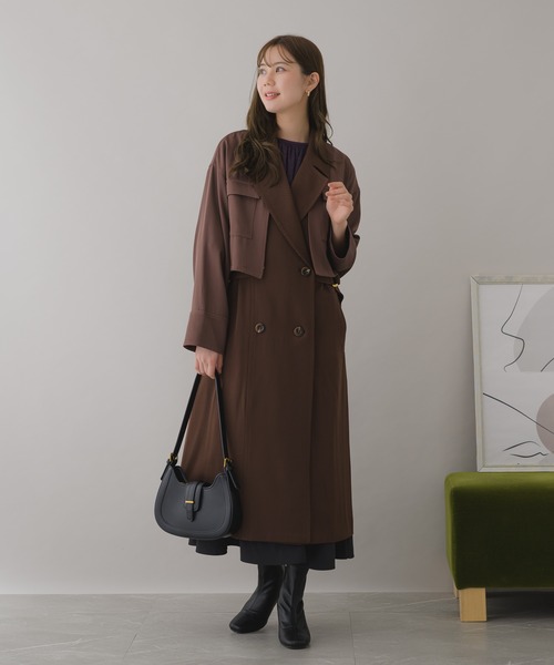 KATHARINE ROSS(キャサリンロス)の「【KATHARINE ROSS】3WAYジレトレンチコート(トレンチコート・レディース・ブラック/ブラウン・MEDIUM)」の6枚目の写真