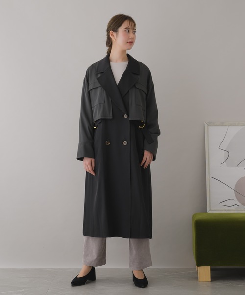 KATHARINE ROSS(キャサリンロス)の「【KATHARINE ROSS】3WAYジレトレンチコート(トレンチコート・レディース・ブラック/ブラウン・MEDIUM)」の9枚目の写真