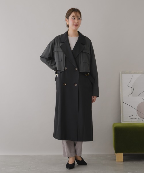 KATHARINE ROSS(キャサリンロス)の「【KATHARINE ROSS】3WAYジレトレンチコート(トレンチコート・レディース・ブラック/ブラウン・MEDIUM)」の10枚目の写真