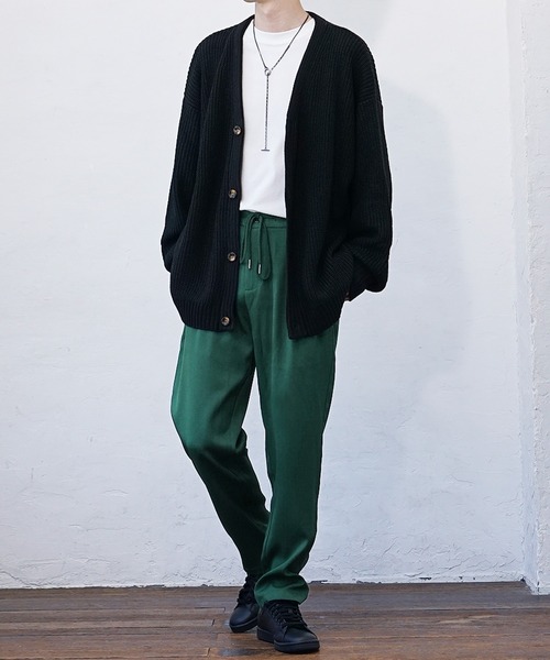 MinoriTY(マイノリティ)の「【MinoriTY】とろみ素材テーパードパンツ スラックス ルーズフィット メンズ(スラックス・メンズ・ブラック/ブラウン/グリーン/モスグリーン・M/L/S)」の19枚目の写真
