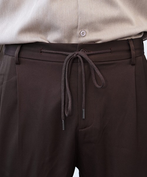 MinoriTY(マイノリティ)の「【MinoriTY】とろみ素材テーパードパンツ スラックス ルーズフィット メンズ(スラックス・メンズ・ブラック/ブラウン/グリーン/モスグリーン・M/L/S)」の12枚目の写真