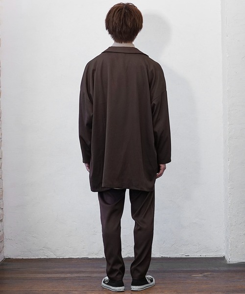 MinoriTY(マイノリティ)の「【MinoriTY】とろみ素材テーパードパンツ スラックス ルーズフィット メンズ(スラックス・メンズ・ブラック/ブラウン/グリーン/モスグリーン・M/L/S)」の5枚目の写真