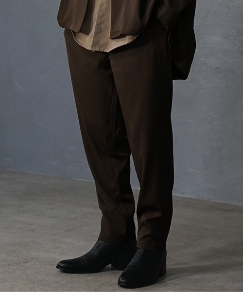 MinoriTY(マイノリティ)の「【MinoriTY】とろみ素材テーパードパンツ スラックス ルーズフィット メンズ(スラックス・メンズ・ブラック/ブラウン/グリーン/モスグリーン・M/L/S)」の16枚目の写真