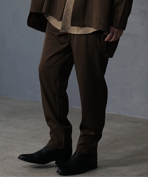 MinoriTY(マイノリティ)の「【MinoriTY】とろみ素材テーパードパンツ スラックス ルーズフィット メンズ(スラックス・メンズ・ブラック/ブラウン/グリーン/モスグリーン・M/L/S)」の13枚目の写真