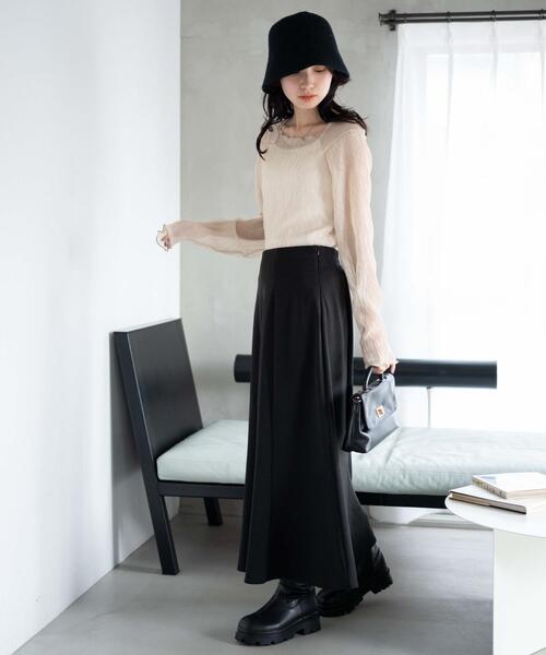 WEGO（ウィゴー）の「WEGO/シアープリーツメロウロンT（Tシャツ/カットソー・レディース・ブラック/グリーン/オフホワイト/ベージュ/ホワイト系その他・FREE）」の9枚目の写真