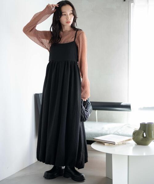 WEGO（ウィゴー）の「WEGO/シアープリーツメロウロンT（Tシャツ/カットソー・レディース・ブラック/グリーン/オフホワイト/ベージュ/ホワイト系その他・FREE）」の8枚目の写真