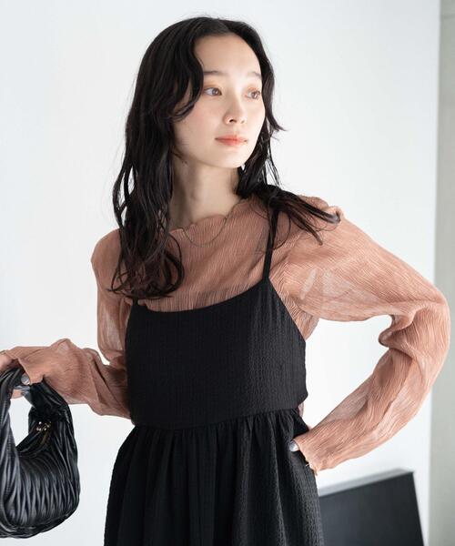 WEGO（ウィゴー）の「WEGO/シアープリーツメロウロンT（Tシャツ/カットソー・レディース・ブラック/グリーン/オフホワイト/ベージュ/ホワイト系その他・FREE）」の18枚目の写真