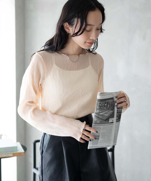 WEGO（ウィゴー）の「WEGO/シアープリーツメロウロンT（Tシャツ/カットソー・レディース・ブラック/グリーン/オフホワイト/ベージュ/ホワイト系その他・FREE）」の10枚目の写真