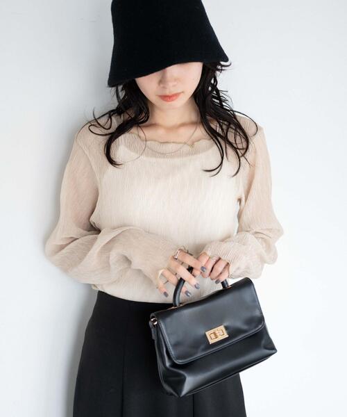 WEGO（ウィゴー）の「WEGO/シアープリーツメロウロンT（Tシャツ/カットソー・レディース・ブラック/グリーン/オフホワイト/ベージュ/ホワイト系その他・FREE）」の22枚目の写真