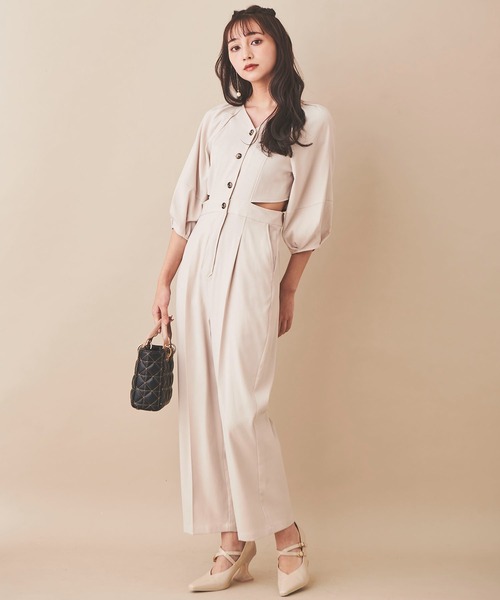 サイドスリットオールインワン SALE60%OFF】SNIDEL スナイデル /サイドスリットオールインワン