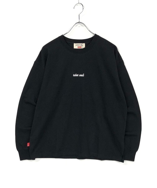 TRAP/U (トラップユー)の「ミドルウェイト天竺 / バック フラワー刺繍 クルーネック ロンTee(Tシャツ/カットソー・メンズ・ブラック/ダークグリーン/ホワイト・F)」の4枚目の写真