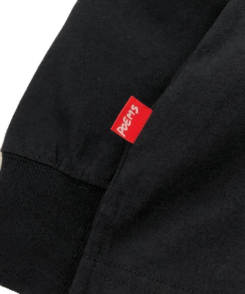 TRAP/U (トラップユー)の「ミドルウェイト天竺 / バック フラワー刺繍 クルーネック ロンTee(Tシャツ/カットソー・メンズ・ブラック/ダークグリーン/ホワイト・F)」の8枚目の写真