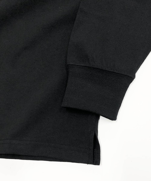 TRAP/U (トラップユー)の「ミドルウェイト天竺 / バック フラワー刺繍 クルーネック ロンTee(Tシャツ/カットソー・メンズ・ブラック/ダークグリーン/ホワイト・F)」の9枚目の写真