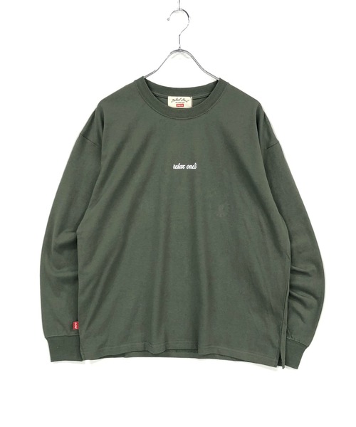 TRAP/U (トラップユー)の「ミドルウェイト天竺 / バック フラワー刺繍 クルーネック ロンTee(Tシャツ/カットソー・メンズ・ブラック/ダークグリーン/ホワイト・F)」の11枚目の写真