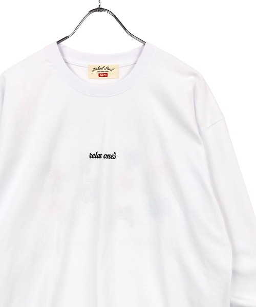 TRAP/U (トラップユー)の「ミドルウェイト天竺 / バック フラワー刺繍 クルーネック ロンTee(Tシャツ/カットソー・メンズ・ブラック/ダークグリーン/ホワイト・F)」の17枚目の写真