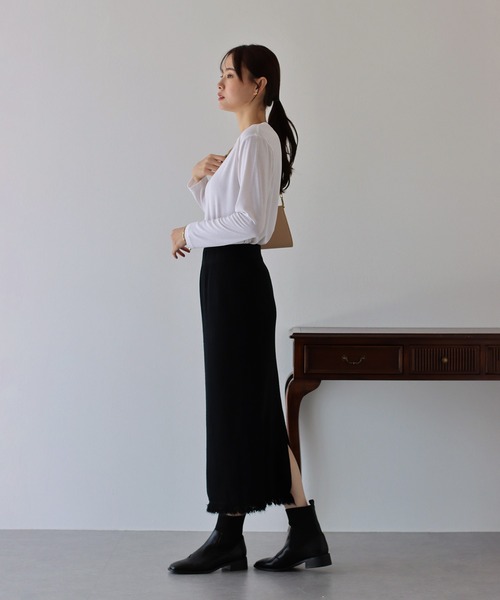 BLUEEAST（ブルーイースト）の「フリンジニットタイトスカート