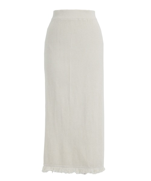 BLUEEAST（ブルーイースト）の「フリンジニットタイトスカート（スカート・レディース・ブラック/アイボリー/グレー・MEDIUM）」の18枚目の写真