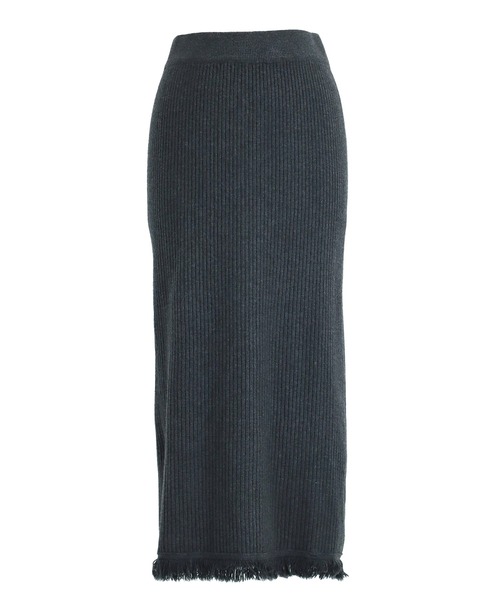 BLUEEAST（ブルーイースト）の「フリンジニットタイトスカート（スカート・レディース・ブラック/アイボリー/グレー・MEDIUM）」の20枚目の写真