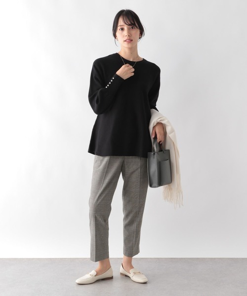 GLOBAL WORK(グローバルワーク)の「あったかウツクシルエットテーパード柄/967786(その他パンツ・レディース・ブラウン/グレー/ネイビー/ネイビー系・XX-LARGE/MEDIUM/X-SMALL/SMALL/X-LARGE/LARGE)」の5枚目の写真