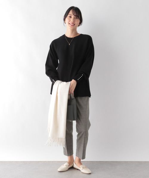GLOBAL WORK(グローバルワーク)の「あったかウツクシルエットテーパード柄/967786(その他パンツ・レディース・ブラウン/グレー/ネイビー/ネイビー系・XX-LARGE/MEDIUM/X-SMALL/SMALL/X-LARGE/LARGE)」の6枚目の写真