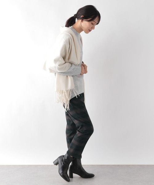 GLOBAL WORK(グローバルワーク)の「あったかウツクシルエットテーパード柄/967786(その他パンツ・レディース・ブラウン/グレー/ネイビー/ネイビー系・XX-LARGE/MEDIUM/X-SMALL/SMALL/X-LARGE/LARGE)」の14枚目の写真