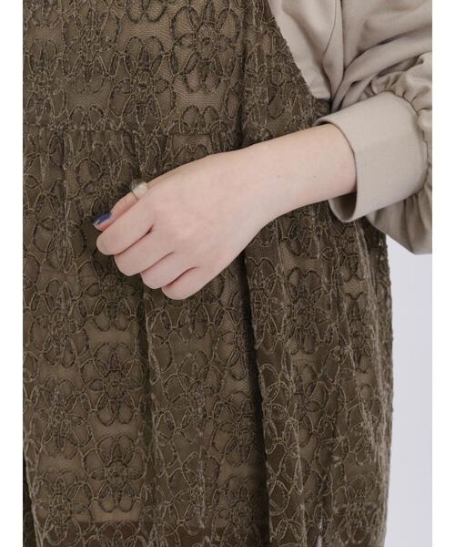 Samansa Mos2（サマンサ モスモス）の「起毛レースキャミ&スウェットセット（Tシャツ/カットソー・レディース・チャコールグレー/ベージュ/オフホワイト・F）」の20枚目の写真