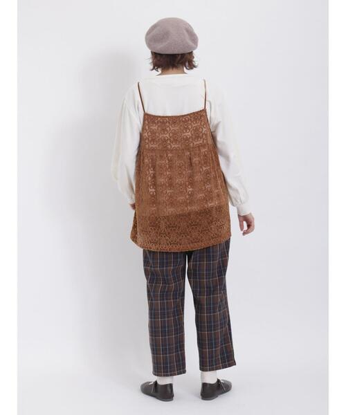 Samansa Mos2（サマンサ モスモス）の「起毛レースキャミ&スウェットセット（Tシャツ/カットソー・レディース・チャコールグレー/ベージュ/オフホワイト・F）」の13枚目の写真