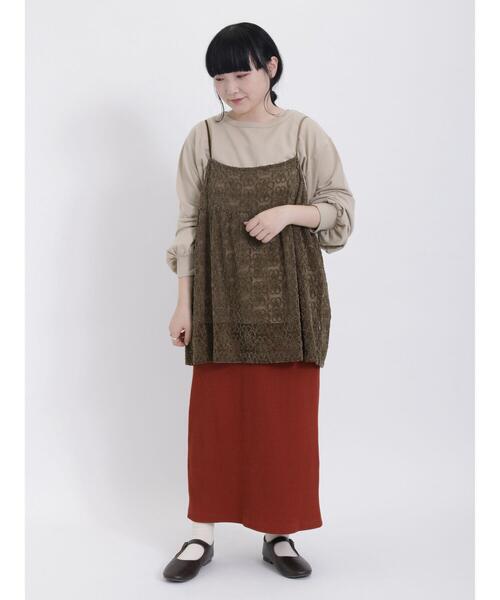 Samansa Mos2（サマンサ モスモス）の「起毛レースキャミ&スウェットセット（Tシャツ/カットソー・レディース・チャコールグレー/ベージュ/オフホワイト・F）」の17枚目の写真