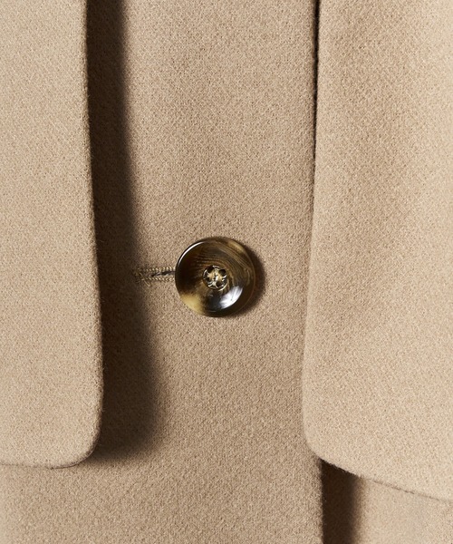 REDYAZEL（レディアゼル）の「スタンドカラーショートコート（ステンカラーコート・レディース・キャメル/ピンク/ブラック/オフホワイト・MEDIUM/SMALL）」の9枚目の写真