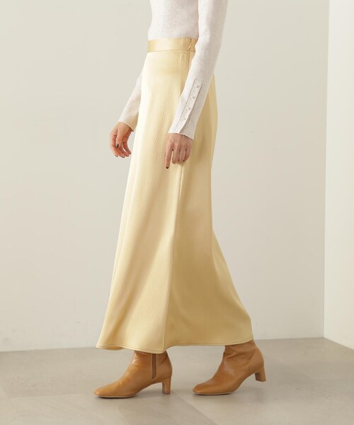 N.（N. Natural Beauty Basic）（エヌエヌナチュラルビューティーベーシック）の「【S Size Line】◆ナローサテンスカート（スカート・レディース・ブラック/オフホワイト/イエロー・SMALL/MEDIUM）」の21枚目の写真