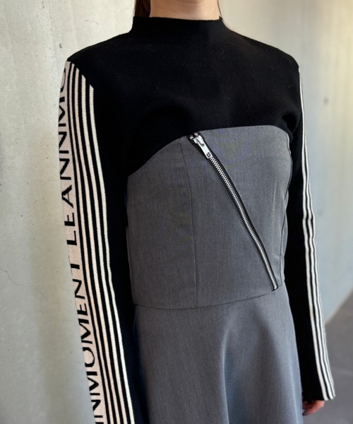 LEANN MOMENT(リーンモーメント)の「Zip baretop dress(ワンピース・レディース・ブラック/グレー・SMALL/MEDIUM)」の21枚目の写真