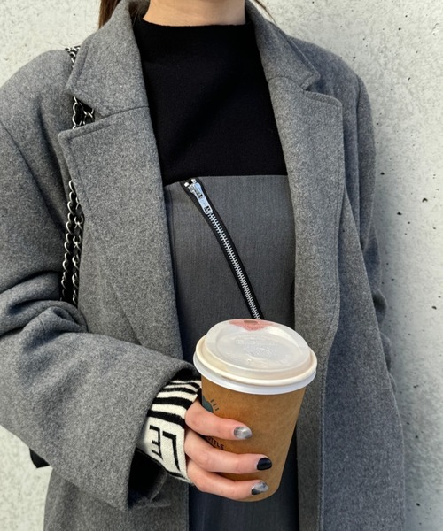 LEANN MOMENT(リーンモーメント)の「Zip baretop dress(ワンピース・レディース・ブラック/グレー・SMALL/MEDIUM)」の12枚目の写真