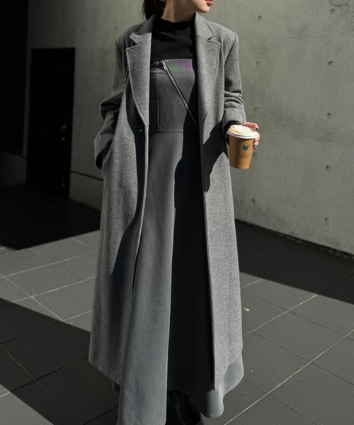 LEANN MOMENT(リーンモーメント)の「Zip baretop dress(ワンピース・レディース・ブラック/グレー・SMALL/MEDIUM)」の16枚目の写真