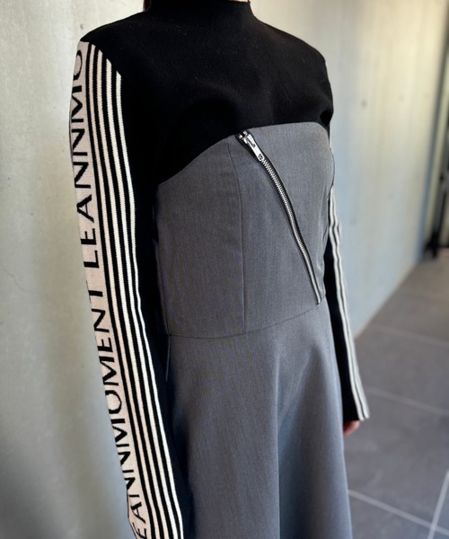 LEANN MOMENT(リーンモーメント)の「Zip baretop dress(ワンピース・レディース・ブラック/グレー・SMALL/MEDIUM)」の18枚目の写真