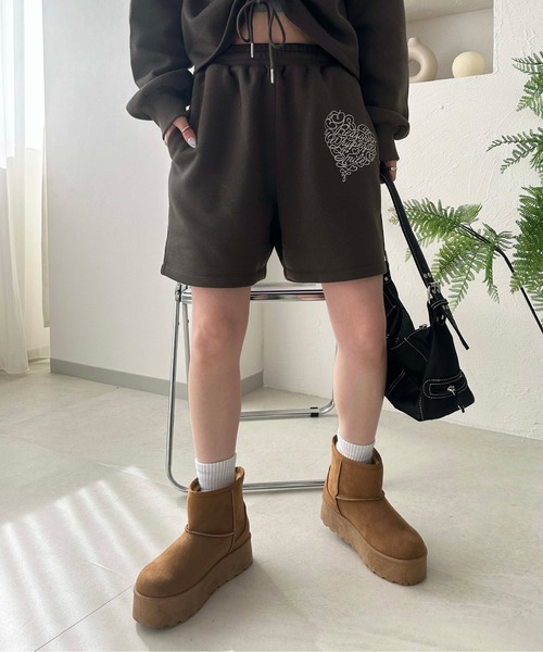 sedacle girl（セダクルガール）の「厚底ショートムートンブーツ（ブーツ・レディース・グレー/ブラック/ブラウン・LARGE/MEDIUM/SMALL/X-LARGE）」の10枚目の写真