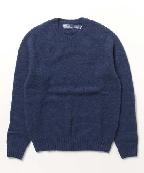 POLO RALPH LAUREN(ポロ ラルフ ローレン)の「スエードパッチ クルーネック セーター(ニット/セーター・メンズ・ネイビー系1・XS/M/S/L)」の2枚目の写真