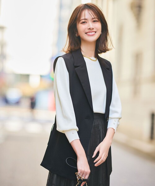 ANY SIS（エニィスィス）の「【洗える】フラワーモイスチャー ニット（ニット/セーター・レディース・ライラック系/ホワイト系/スカイブルー系/ライトイエロー系/ネイビー系・2）」の19枚目の写真