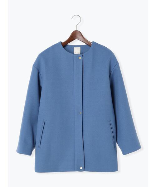 Te chichi（テチチ）の「ノーカラーミドルコート（その他アウター
