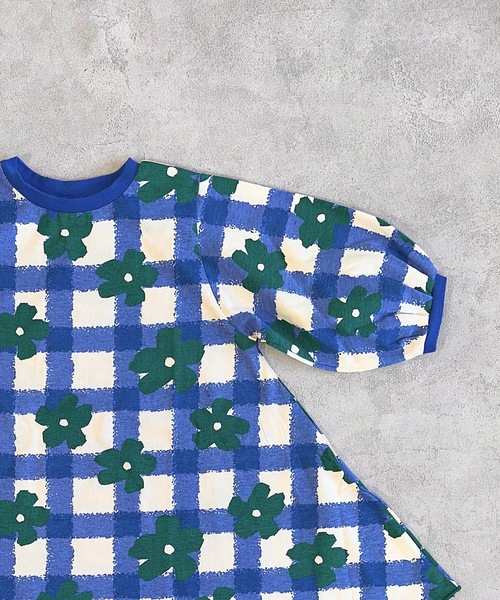 HOGAN RANCH WEAR（ホーガンランチウエア）の「ランタンロングスリーブワンピース（90～130cm）（ワンピース・キッズ・ブルー/ブラック・100/110/120/130/90）」の5枚目の写真