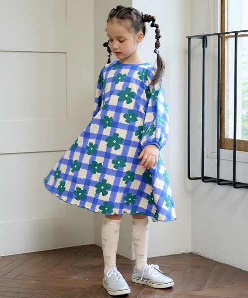 HOGAN RANCH WEAR（ホーガンランチウエア）の「ランタンロングスリーブワンピース（90～130cm）（ワンピース・キッズ・ブルー/ブラック・100/110/120/130/90）」の11枚目の写真