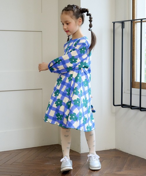 HOGAN RANCH WEAR（ホーガンランチウエア）の「ランタンロングスリーブワンピース（90～130cm）（ワンピース・キッズ・ブルー/ブラック・100/110/120/130/90）」の10枚目の写真