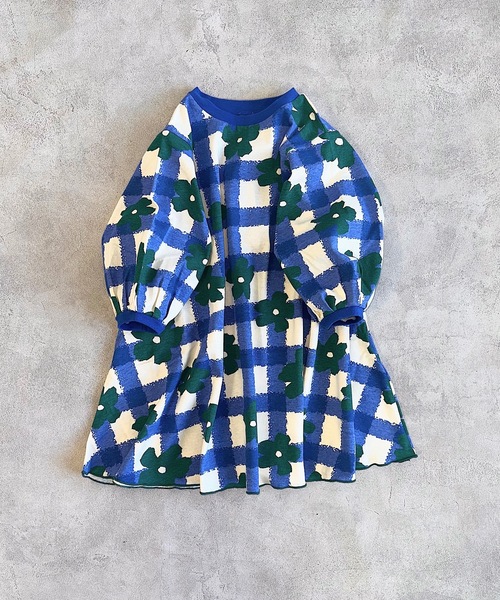 HOGAN RANCH WEAR（ホーガンランチウエア）の「ランタンロングスリーブワンピース（90～130cm）（ワンピース・キッズ・ブルー/ブラック・100/110/120/130/90）」の3枚目の写真