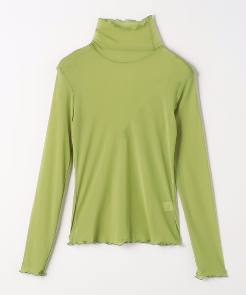 EMMEL REFINES(エメルリファインズ)の「<EMMEL REFINES>EM シアー タートル カットソー(Tシャツ/カットソー・レディース・ホワイト/ブラック/ライム/ダークグレー/シャーベット・FREE)」の4枚目の写真