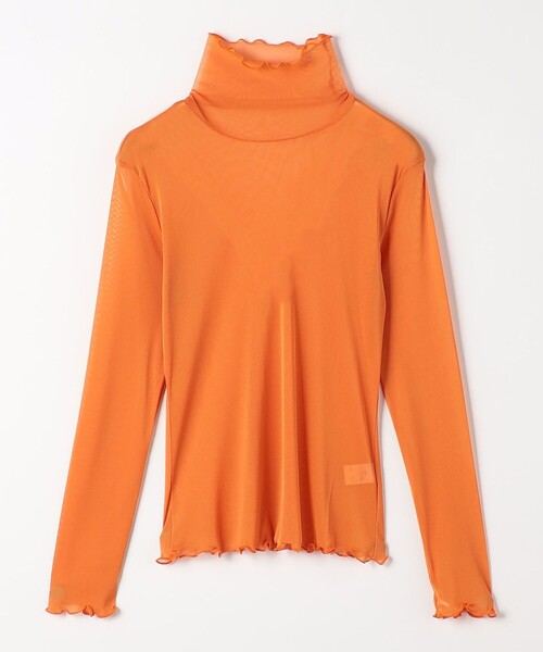 EMMEL REFINES(エメルリファインズ)の「<EMMEL REFINES>EM シアー タートル カットソー(Tシャツ/カットソー・レディース・ホワイト/ブラック/ライム/ダークグレー/シャーベット・FREE)」の5枚目の写真