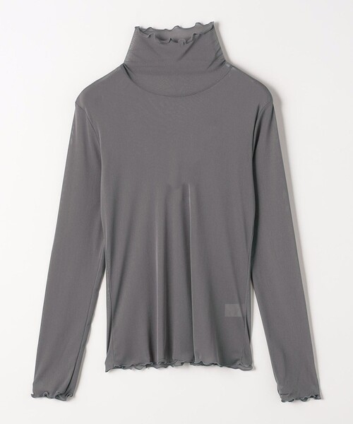 EMMEL REFINES(エメルリファインズ)の「<EMMEL REFINES>EM シアー タートル カットソー(Tシャツ/カットソー・レディース・ホワイト/ブラック/ライム/ダークグレー/シャーベット・FREE)」の1枚目の写真