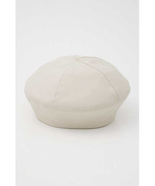 rienda（リエンダ）の「フェイクレザーベレー（ハンチング/ベレー帽・レディース・ブラック/アイボリー・FREE）」の8枚目の写真