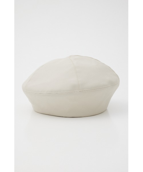 rienda（リエンダ）の「フェイクレザーベレー（ハンチング/ベレー帽・レディース・ブラック/アイボリー・FREE）」の12枚目の写真