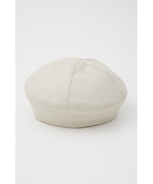 rienda（リエンダ）の「フェイクレザーベレー（ハンチング/ベレー帽・レディース・ブラック/アイボリー・FREE）」の3枚目の写真